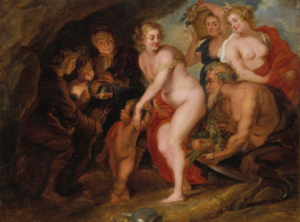 Detail of Without Ceres and Bacchus Venus would freeze, c.1650 by Peter Paul (after) Rubens