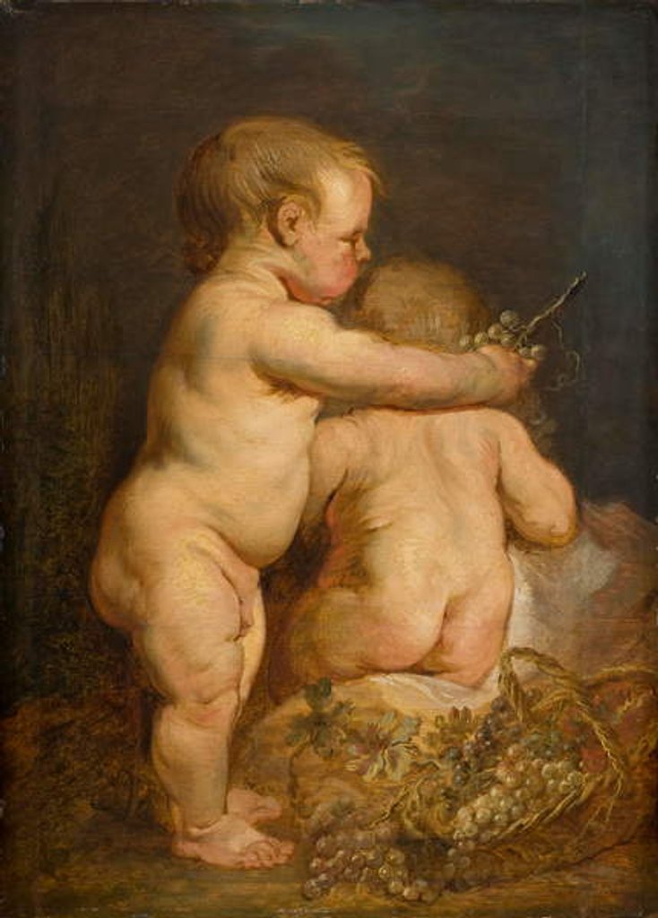 Detail of Two Naked children with Grapes, c.1630-40 by Anthony van Dyck