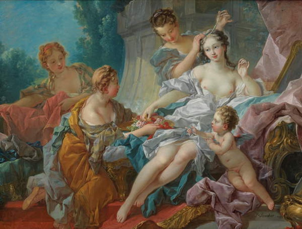 Detail of The Toilet of Venus, 1746 by Francois Boucher