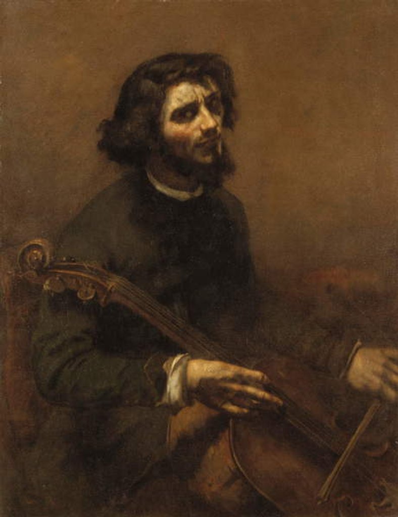 Detail of The Cellist, 1847 by Gustave Courbet