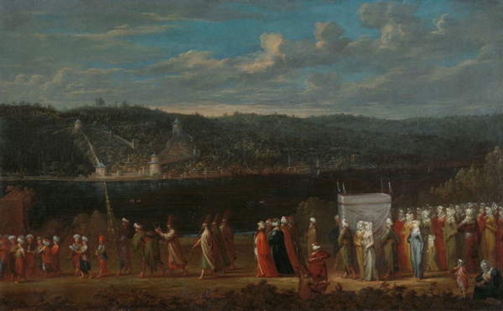 Detail of Wedding procession on the Bosphorus, c.1720-37 by Jean Baptiste Vanmour