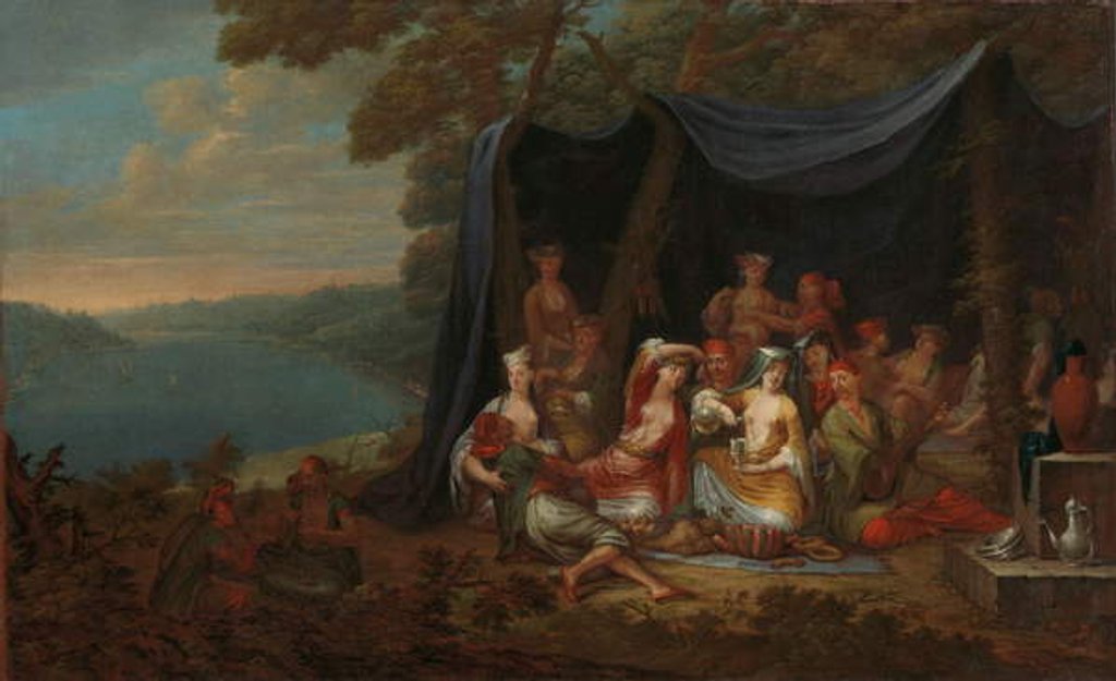 Detail of Fête champêtre with Turkish Courtiers under a Tent, c.1720-37 by Jean Baptiste Vanmour