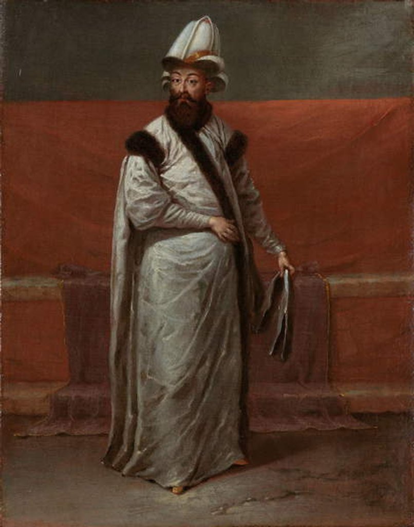 Detail of Grand Vizier Nevşehirli Damat Ĭbrahim Pasa, c.1727-30 by Jean Baptiste Vanmour