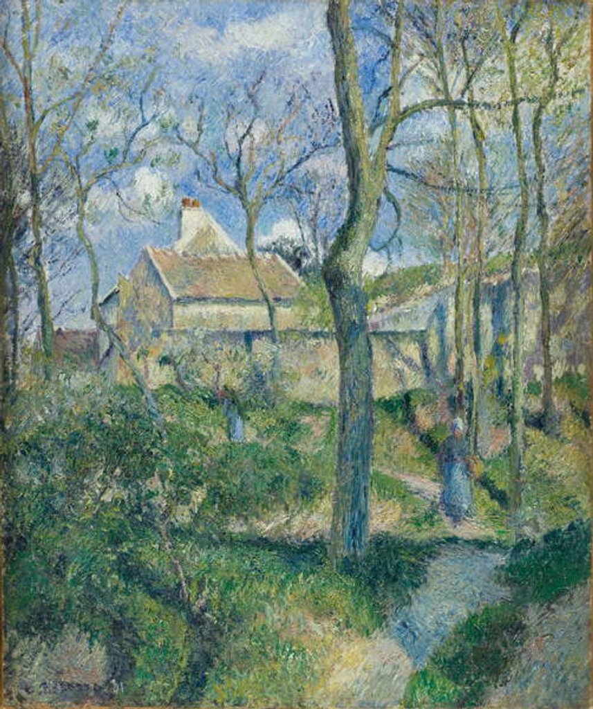 Detail of The Path to Les Pouilleux, Pontoise, 1881 by Camille Pissarro