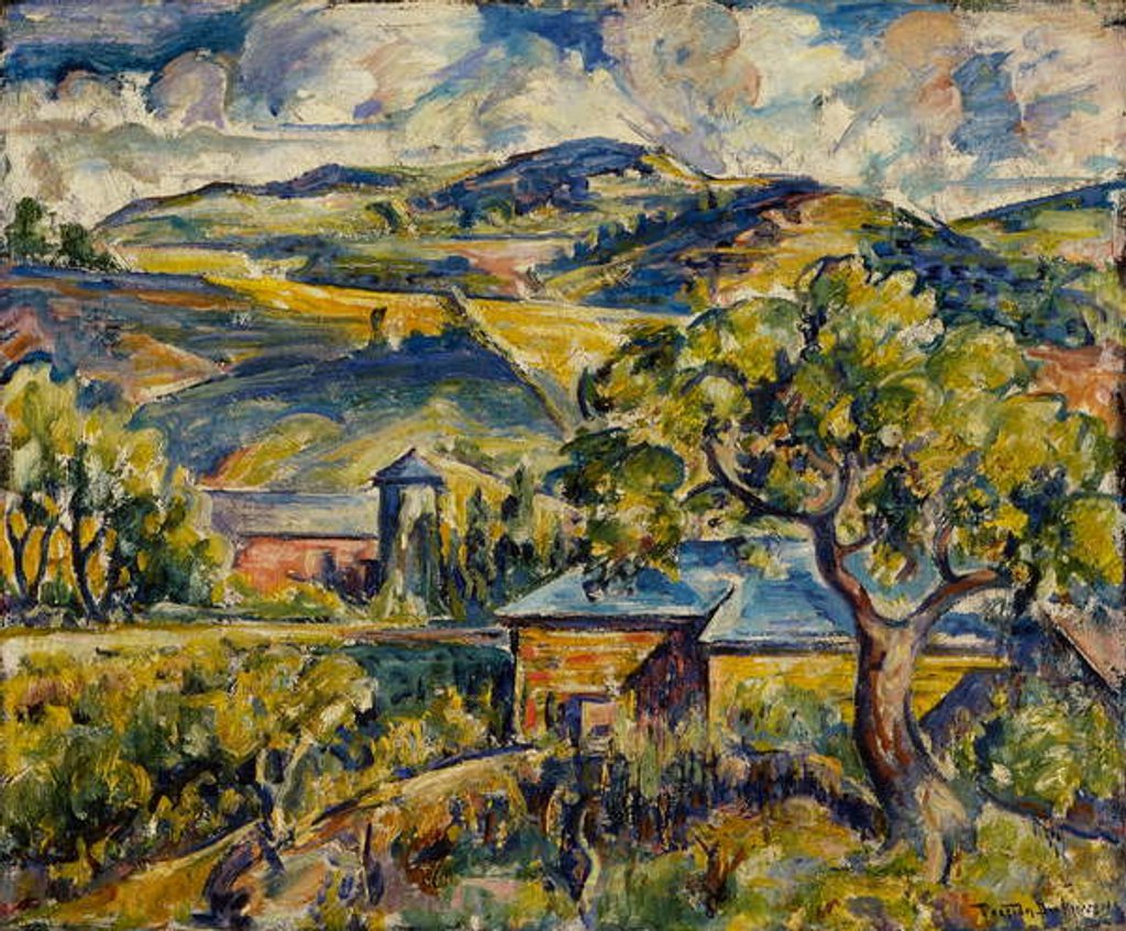 Detail of Maine Landscape, c.1917-21 by Preston Dickinson