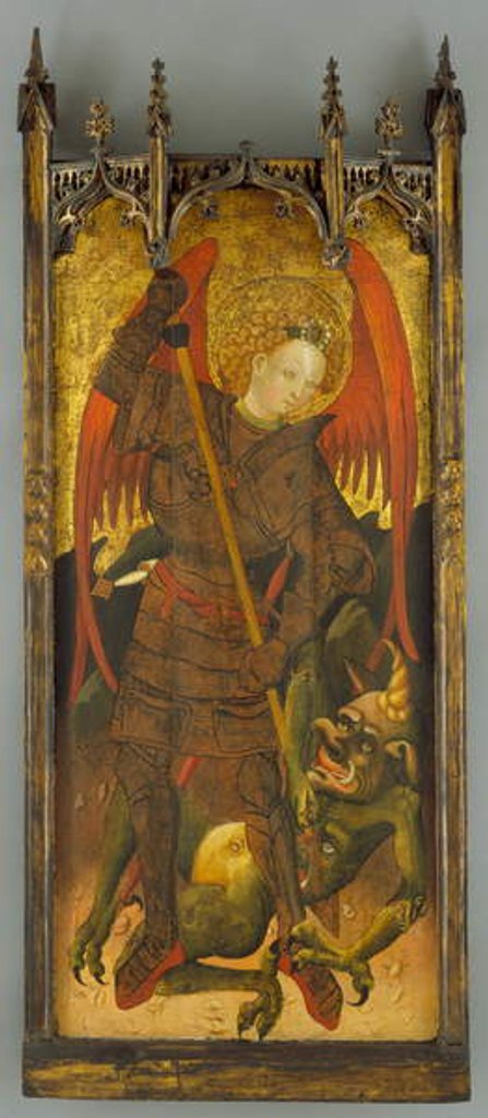 Detail of Saint Michael fighting the Dragon, c.1400 by Andres Marcal de Sas