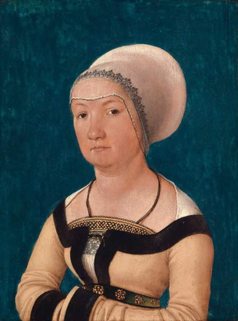 Detail of Portrait of the Wife of Jörg Fischer at Age 34, 1512 by Hans Holbein the Elder
