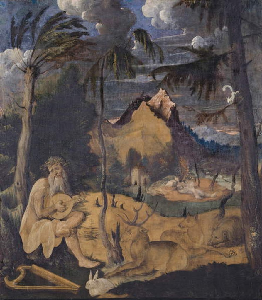 Detail of Orpheus Among the Animals, 1519 by Hans the Younger Leu