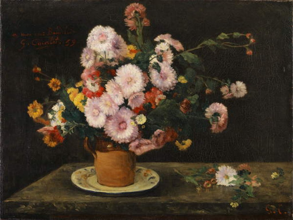 Detail of Bouquet of Asters, 1859 by Gustave Courbet