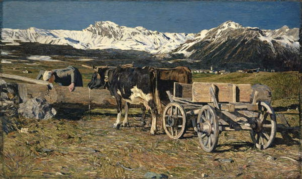 Detail of At the Watering Place, 1888 by Giovanni Segantini