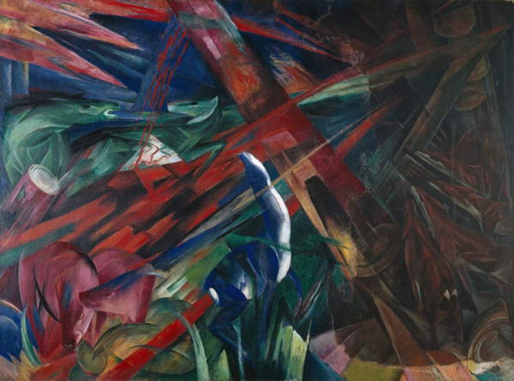 Detail of Animal Destinies, 1913 by Franz Marc