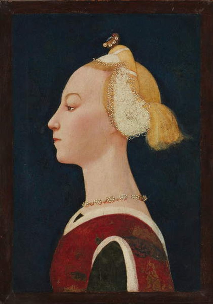 Detail of Portrait of a Woman, c.1450 by Master of the Castello Nativity