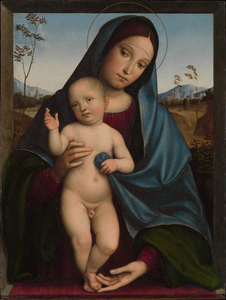 Detail of Madonna and Child, 1490-9 by Il (1450-1517) Francia
