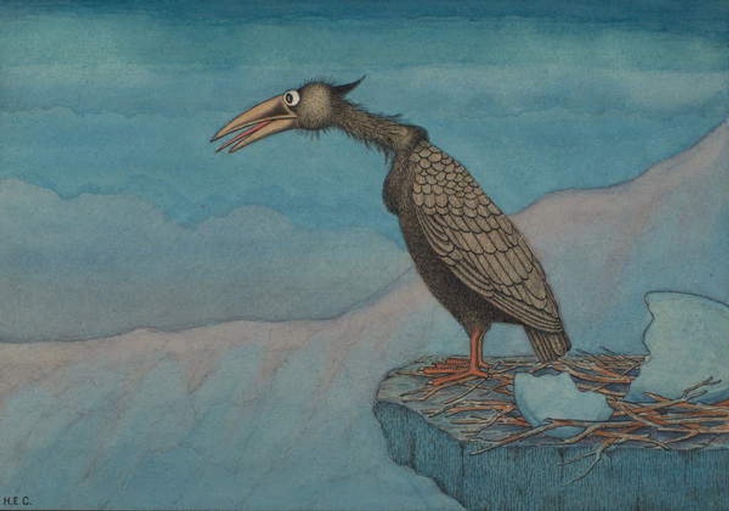 Detail of Newly Hatched Bird of Prey, c.1910 by Herbert E. Crowley