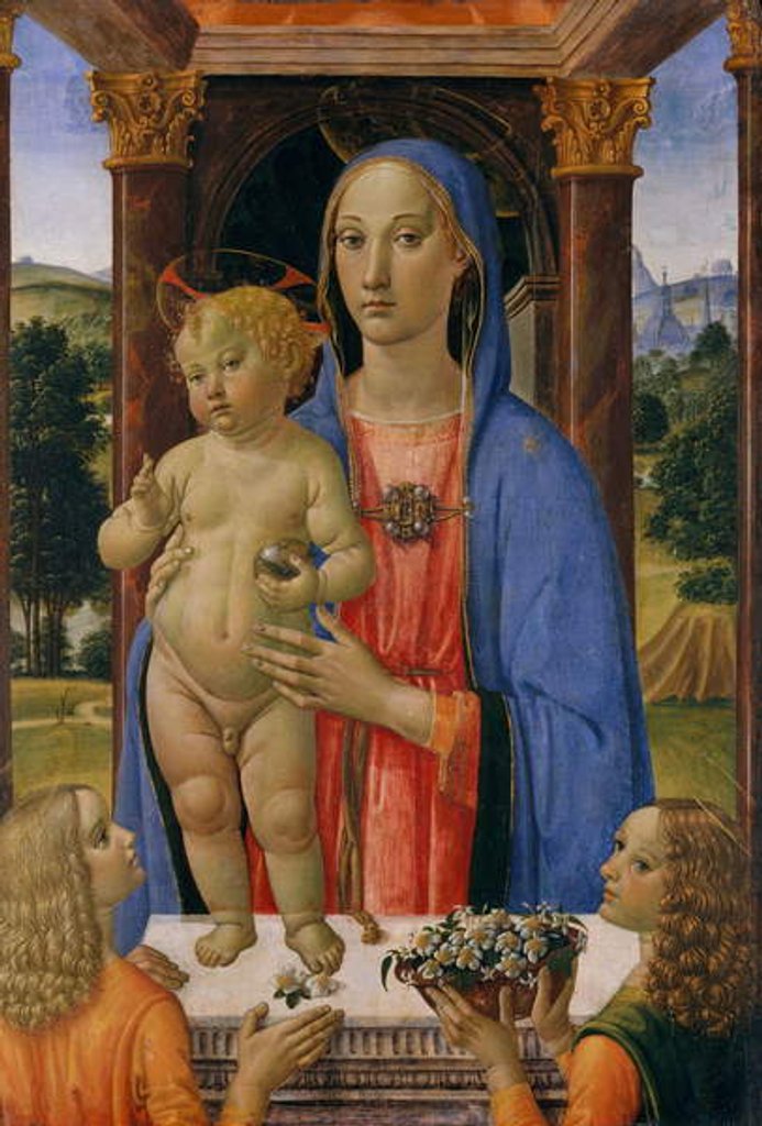 Detail of Madonna and Child with Angels, c.1480-2 by Cosimo Rosselli