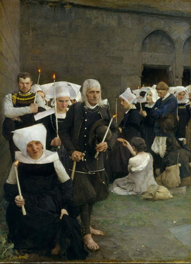 Detail of The Pardon in Brittany, 1886 by Pascal Adolphe Jean Dagnan-Bouveret