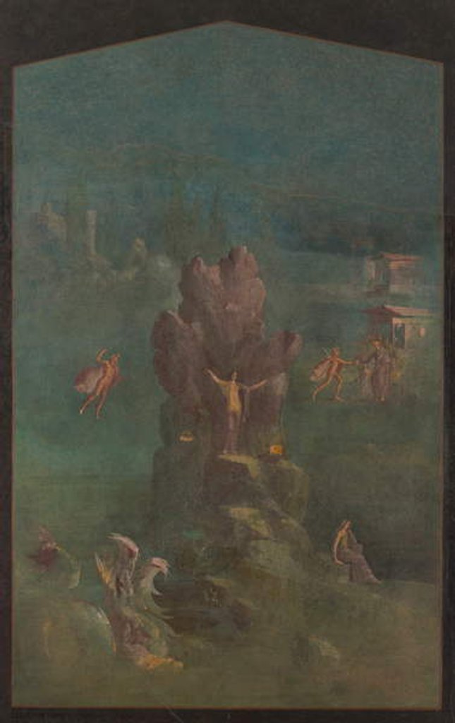 Detail of Perseus and Andromeda in landscape by Roman