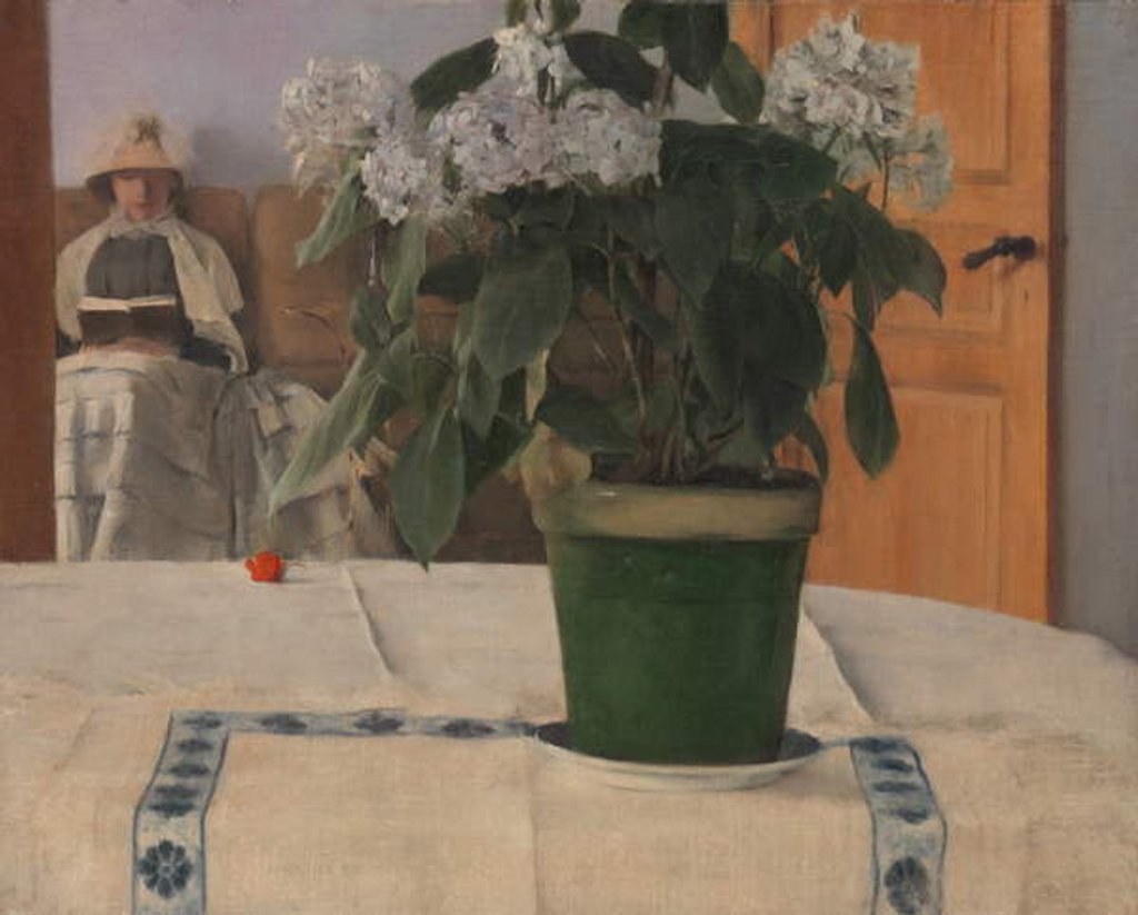 Detail of Hortensia, 1884 by Fernand Khnopff