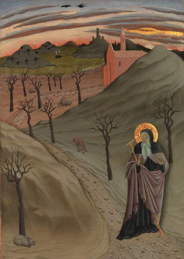 Detail of Saint Anthony the Abbot in the Wilderness, c.1435 by Master of the Osservanza