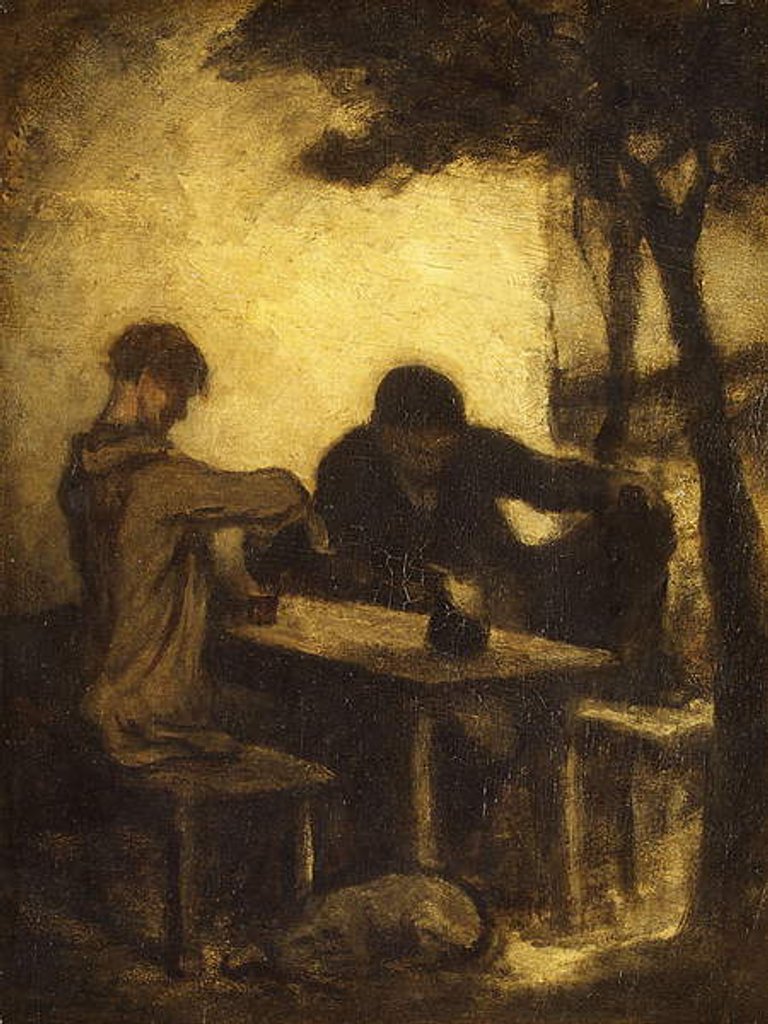 Detail of The Drinkers, 1861 by Honore Daumier