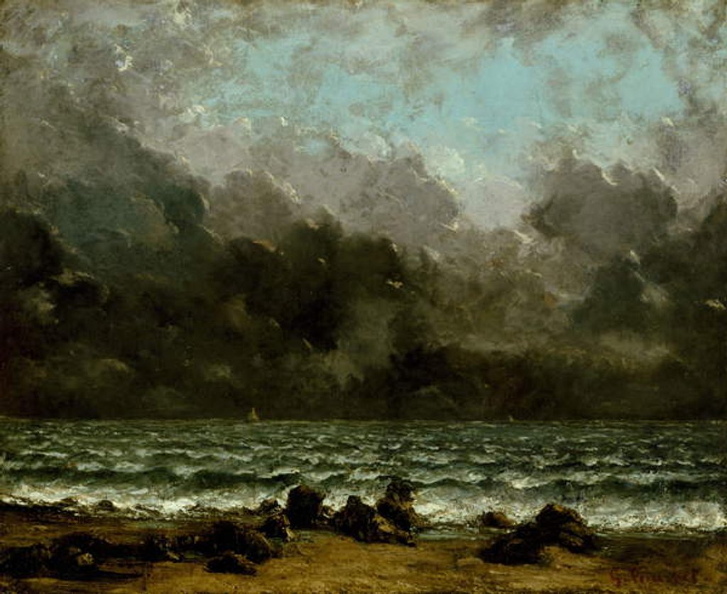 Detail of The Sea, c.1865 by Gustave Courbet