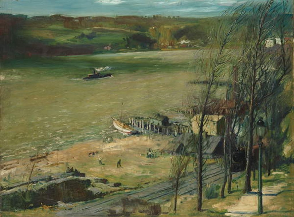 Detail of Up the Hudson, 1908 by George Wesley Bellows