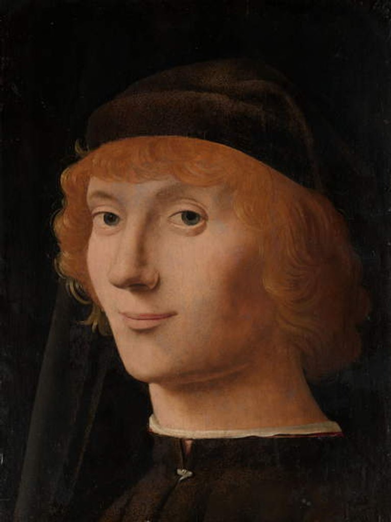 Detail of Portrait of a Young Man, c.1470 by Antonello da Messina