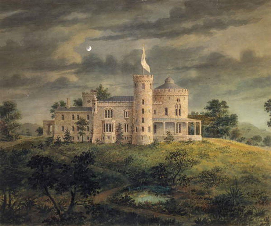 Detail of Ericstan, Tarrytown, 1855 by Alexander Jackson Davis