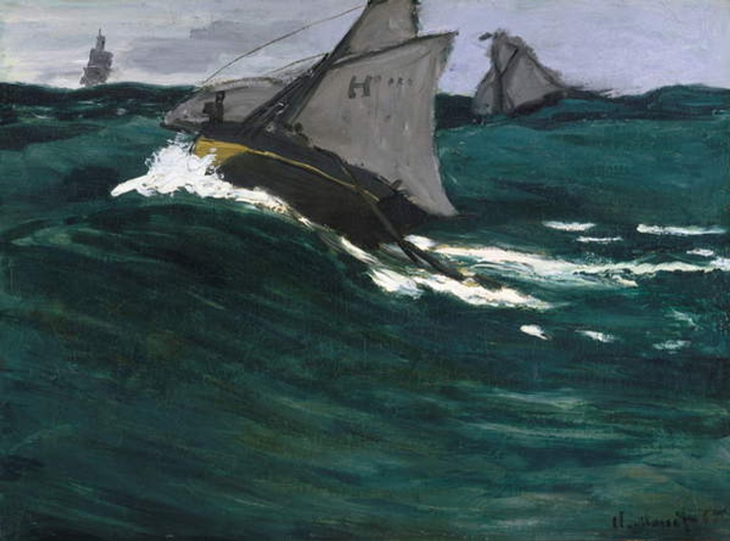 Detail of The Green Wave, c.1866-67 by Claude Monet