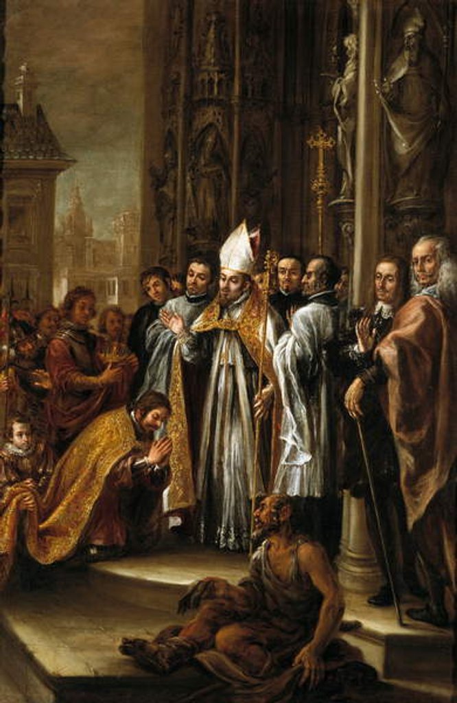 Detail of St. Ambrose Absolves Emperor Theodosius, c.1673 by Juan de Valdes Leal