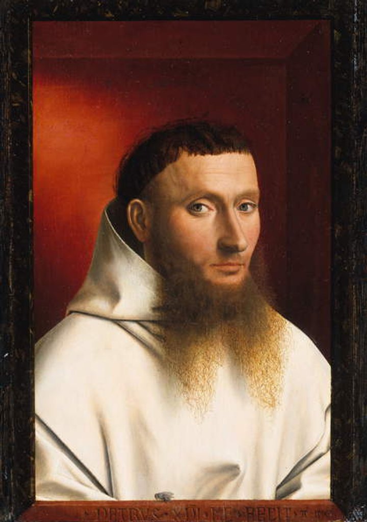 Detail of Portrait of a Carthusian, 1446 by Petrus Christus