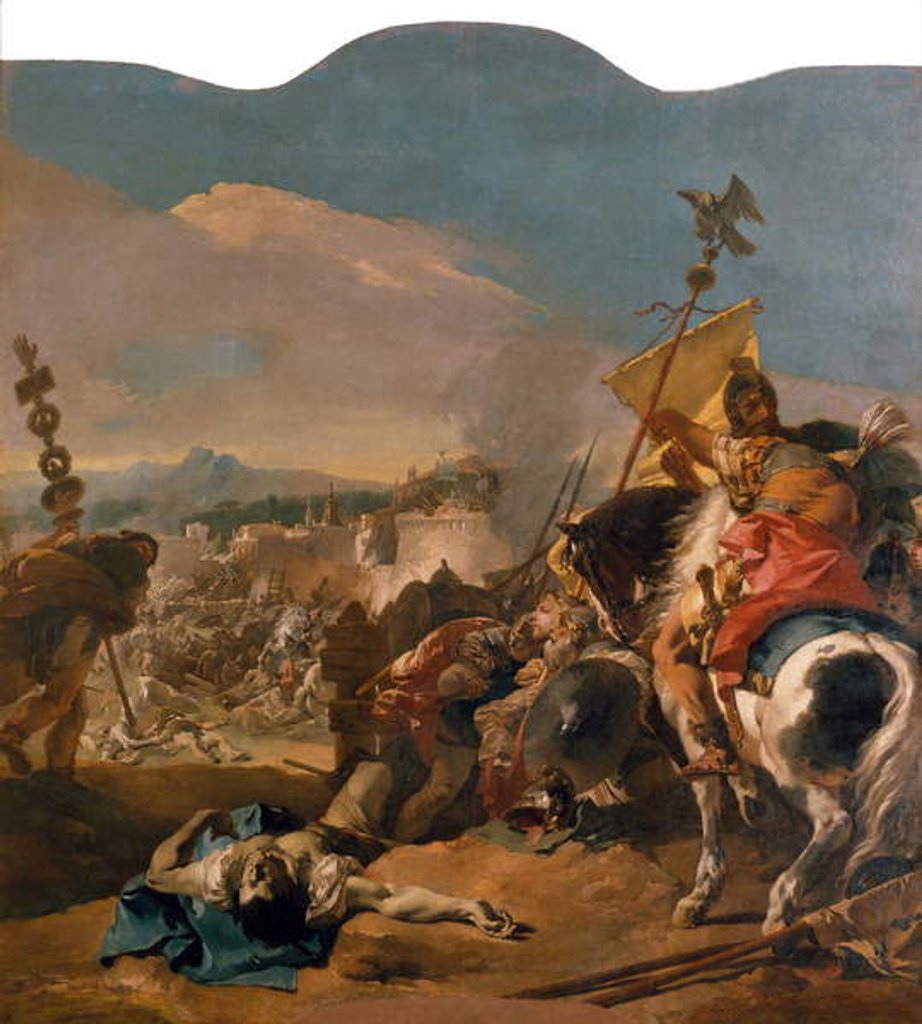Detail of The Capture of Carthage, 1725-29 by Giovanni Battista Tiepolo