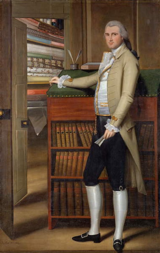 Detail of Elijah Boardman, 1789 by Ralph Earl or Earle