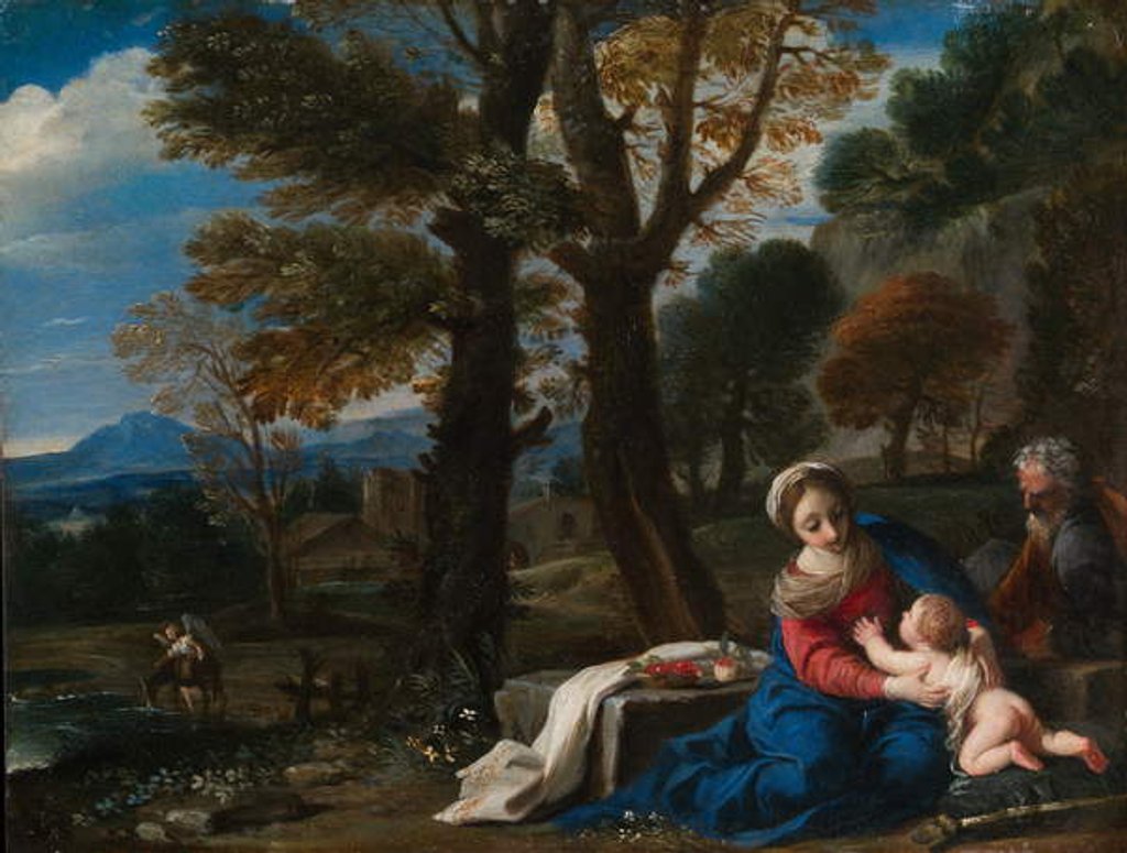 Detail of The Rest on the Flight into Egypt, c.1645 by Pier Francesco Mola