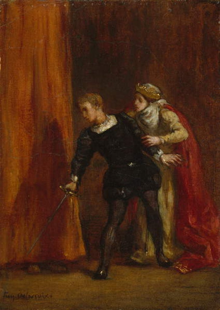 Detail of Hamlet and His Mother, 1849 by Ferdinand Victor Eugene Delacroix