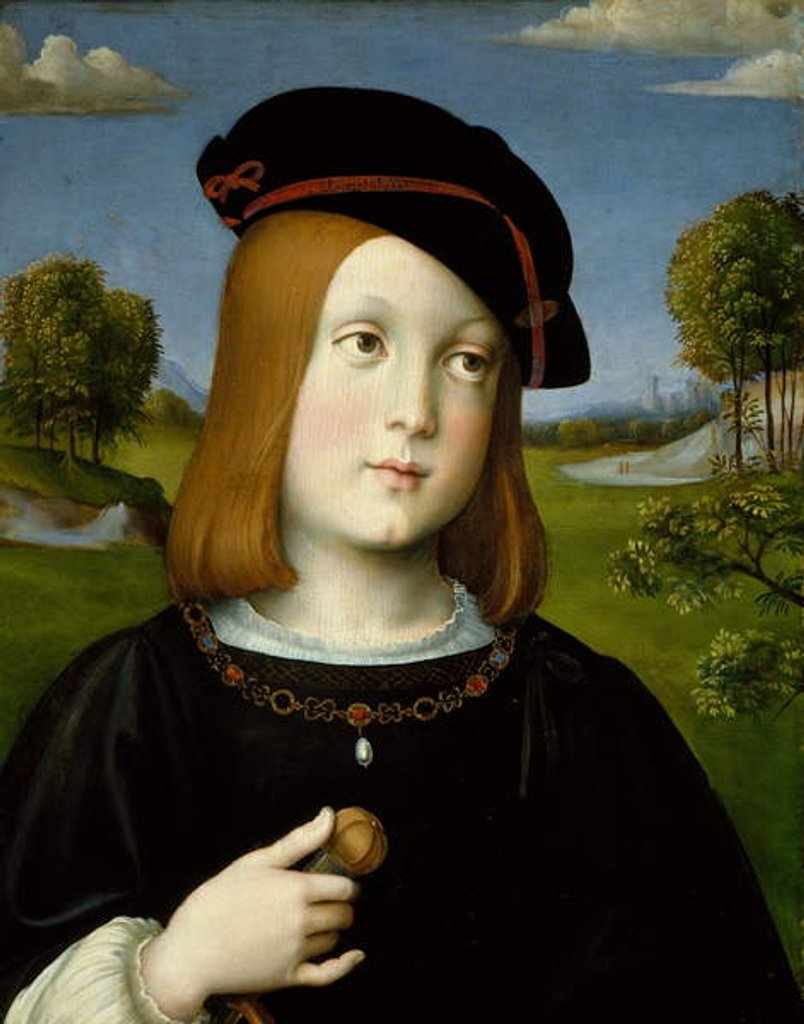 Detail of Federigo Gonzaga, 1510 by Il (1450-1517) Francia