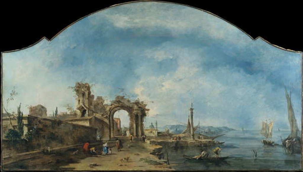 Detail of Fantastic Landscape, c.1765 by Francesco Guardi