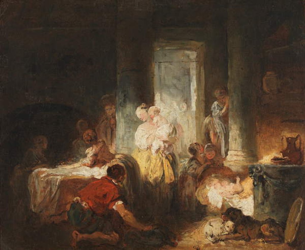 Detail of Roman Interior, c.1760 by Jean-Honore Fragonard