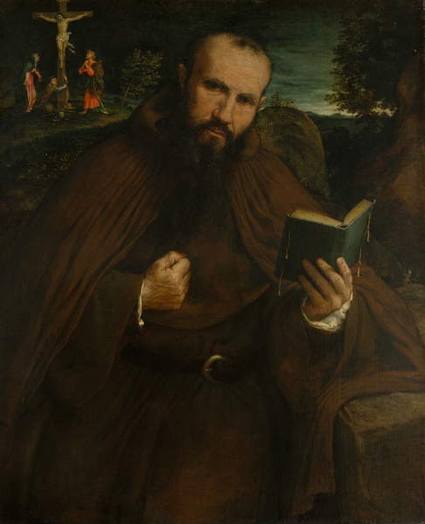Detail of Brother Gregorio Belo of Vicenza, 1547 by Lorenzo Lotto