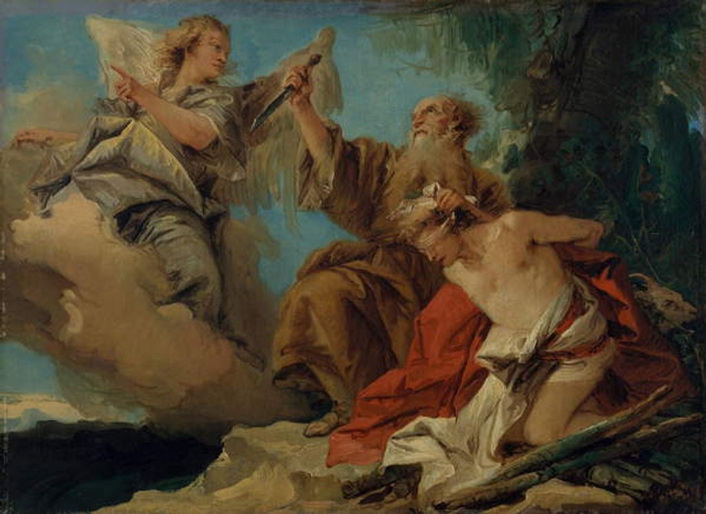 Detail of The Sacrifice of Isaac, c.1750 by Giandomenico (1727-1804) Tiepolo