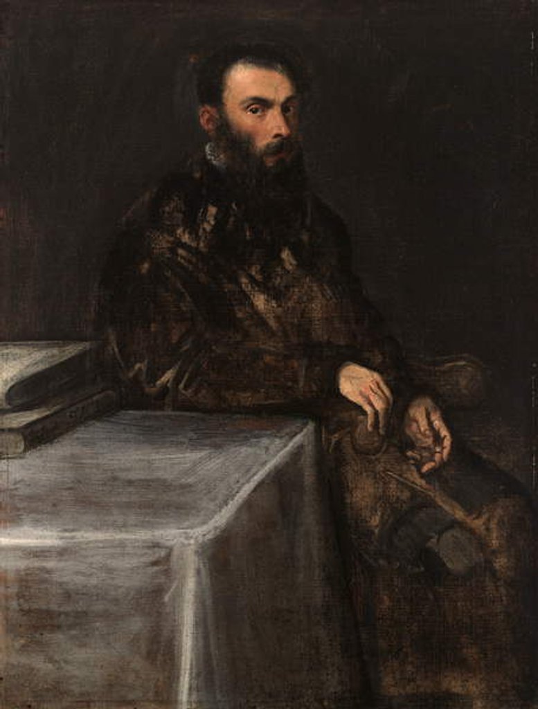 Detail of Portrait of a Man, 1560-63 by Jacopo Robusti Tintoretto
