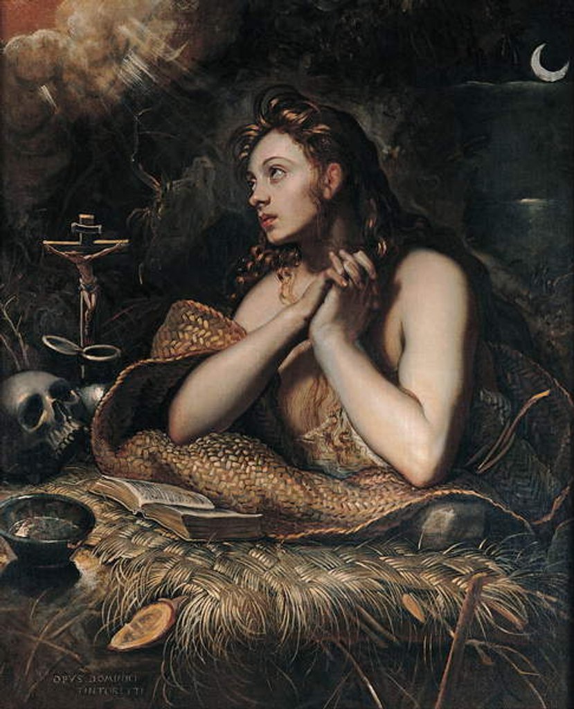 Detail of The Penitent Magdalene, c.1600 by Domenico Robusti Tintoretto