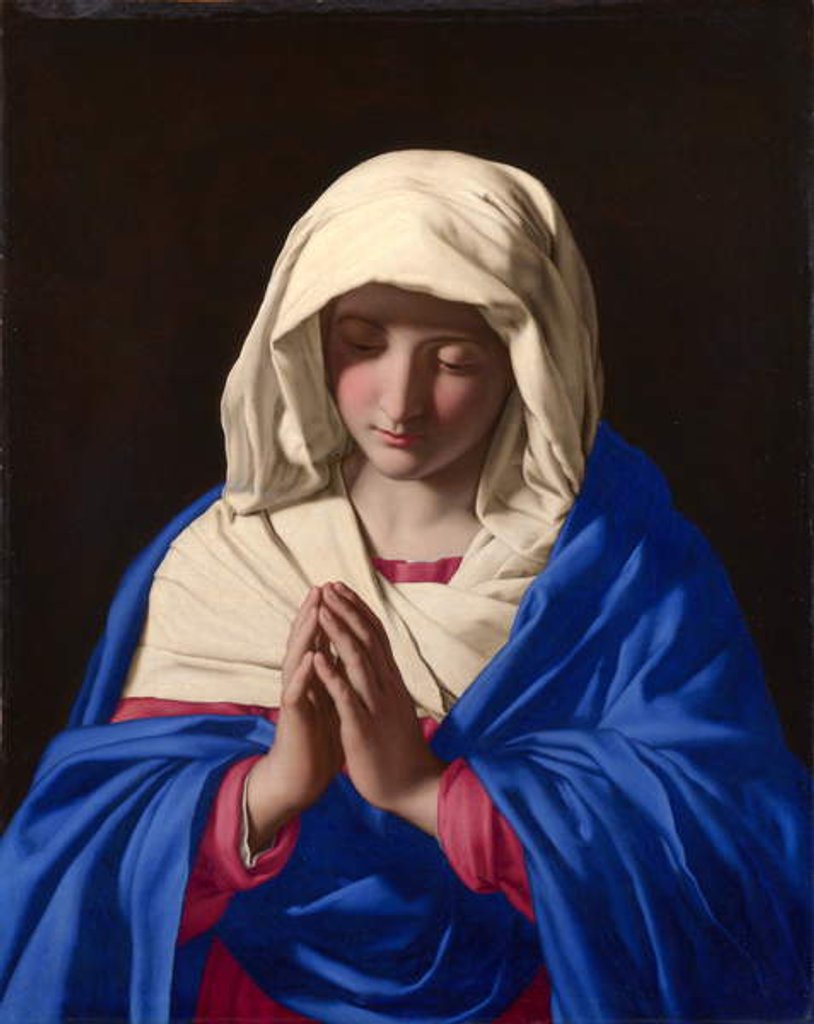Detail of The Virgin in Prayer, 1640-50 by Il Sassoferrato