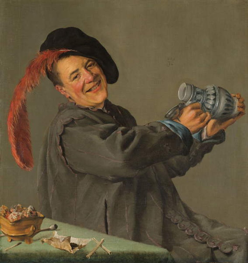 Detail of The Jolly Drinker, 1629 by Judith Leyster