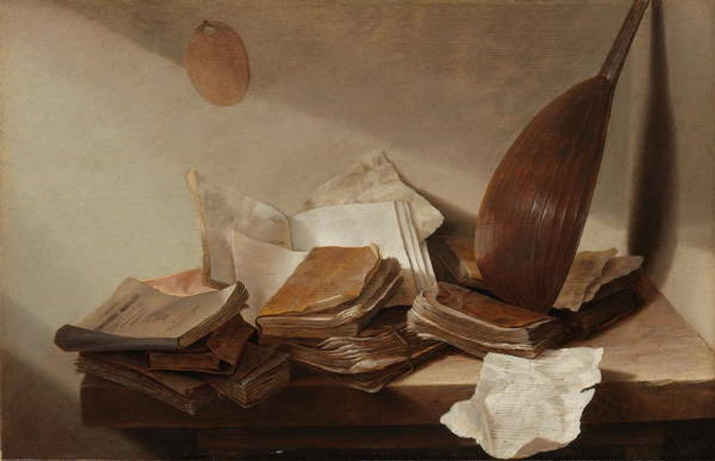 Detail of Still Life with Books, 1625-30 by Jan Davidsz. de Heem
