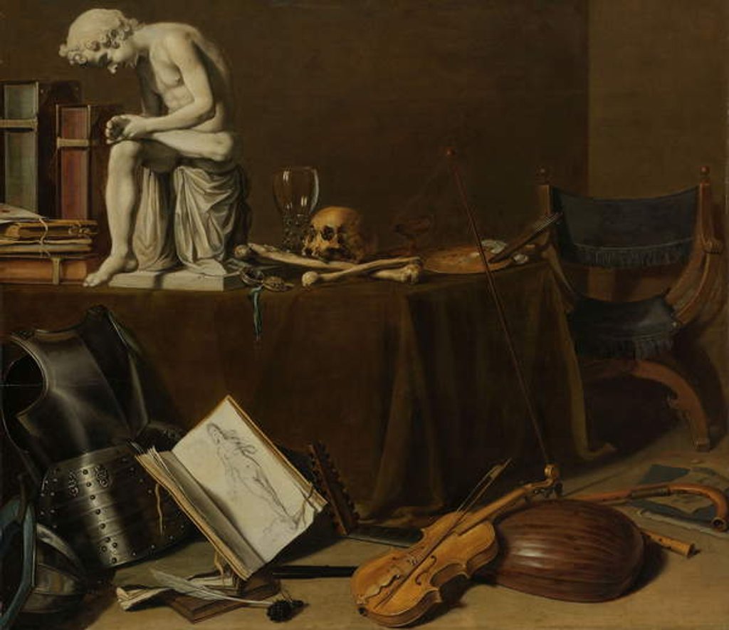 Detail of Vanitas Still Life with the Spinario, 1628 by Pieter Claesz