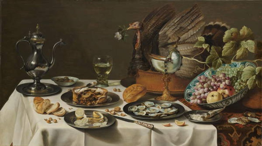Detail of Still Life with a Turkey Pie, 1627 by Pieter Claesz