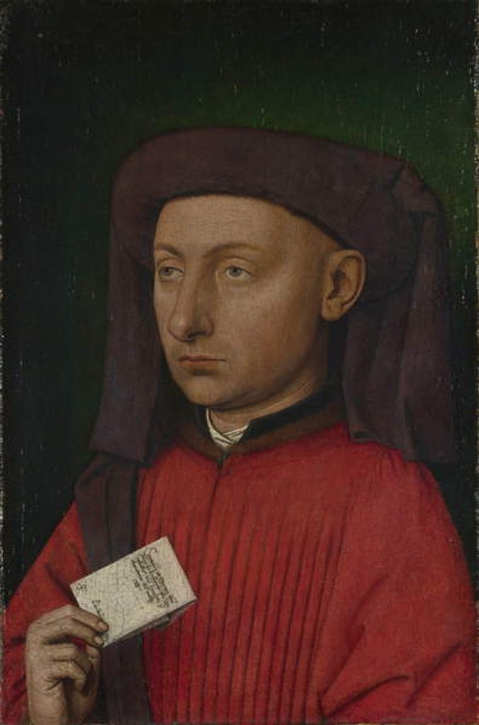 Detail of Portrait of Marco Barbarigo, c.1449-50 by Jan van (school of) Eyck