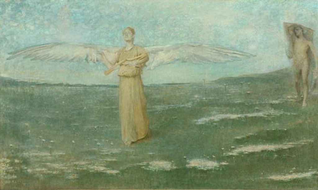 Detail of Tobias and the Angel, 1887 by Thomas Wilmer Dewing