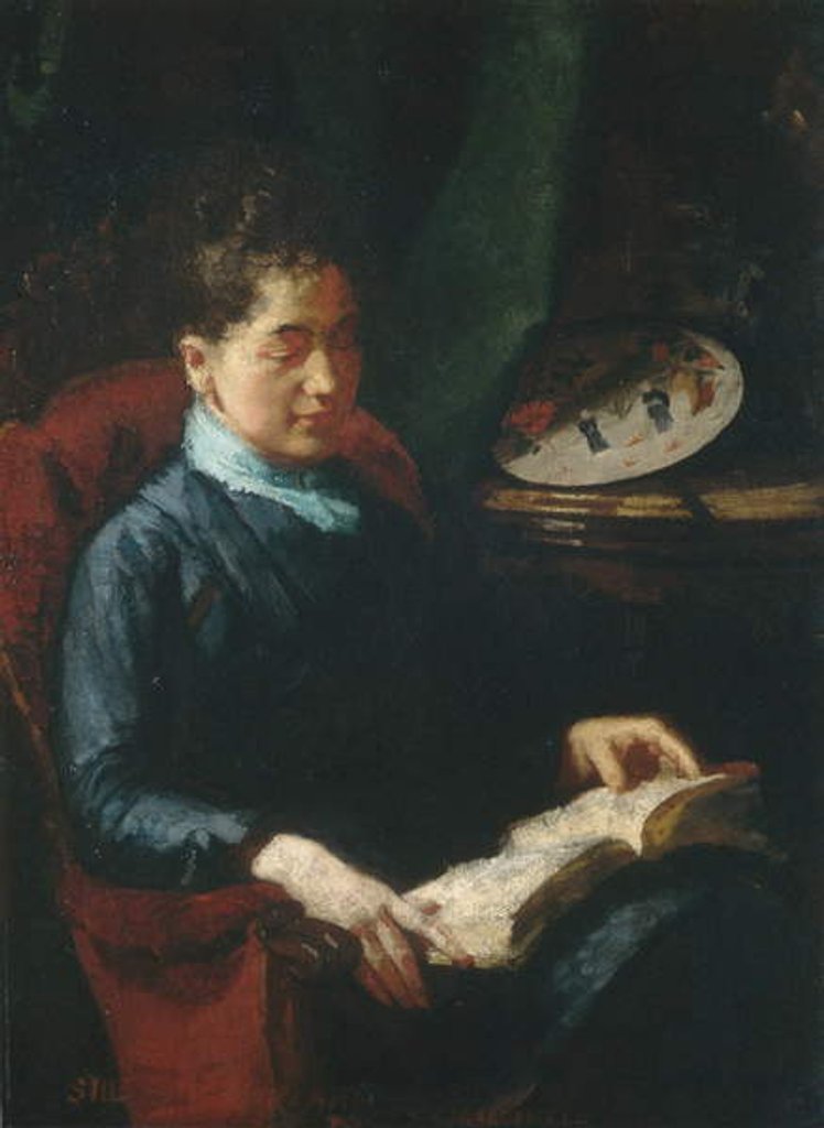 Detail of Woman Reading, 1879-84 by Susan Macdowell Eakins